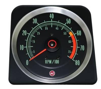 TACHOMETER 8000 RPM (6000 REDLINE)