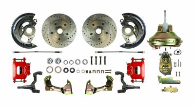 POWER FRONT DISC CONVERSION 11 inch BOOSTER SHOW'N GO TRIM PACKAGE IN RED