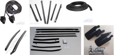 WEATHERSTRIP KIT - 8 PIECE SET - WITH REPLACEMENT WINDOWFELTS