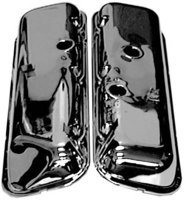 VALVE COVERS - DISHED CHROME