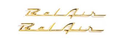 QUARTER PANEL EMBLEM - BEL AIR GOLD SCRIPT