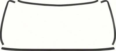 WINDOW MOLDING SET REAR BLACK