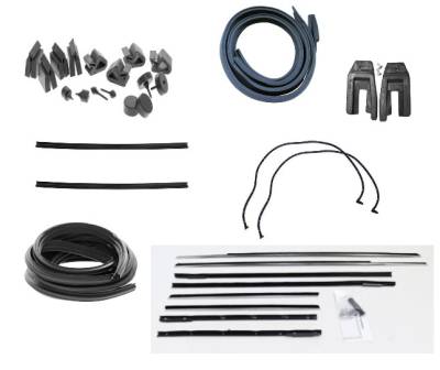 WEATHERSTRIP KIT - 7 PIECE (WITH OEM FUZZIES)