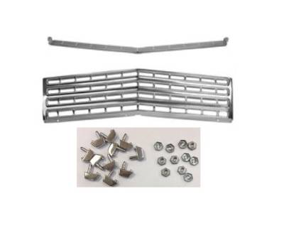 GRILLE ASSEMBLY WITH GRILLE TEETH & TOP PLATE MOLDING