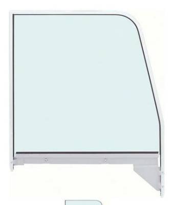 DOOR WINDOW GLASS ASSEMBLY WITH CHROME FRAME AND CLEAR GLASS (RIGHT)