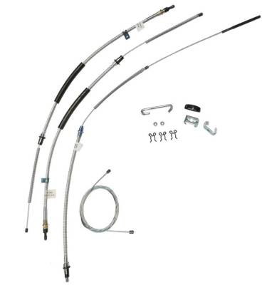 EMERGENCY BRAKE CABLE KIT - OE STEEL