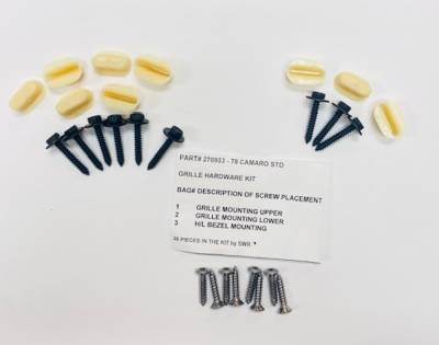 GRILLE HARDWARE INSTALLATION KIT (STANDARD GRILLE)