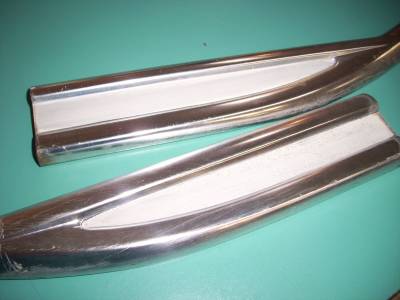 GM Restoration Parts - 1961 Chevy Parkwood Rear Quarter Moldings - NOS - Image 7