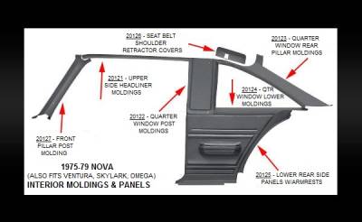 HEADLINER MOLDINGS / UPPER SIDE - Image 2