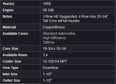 US Radiator - RADIATOR - 3 ROW - V8 348 - AUTOMATIC - WITHOUT AIR CONDITIONING - Image 2