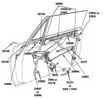 DOOR WINDOW TRACK ASSEMBLY (LEFT) - Image 2