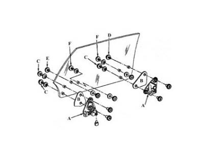 DOOR GLASS MOUNTING KIT - Image 1