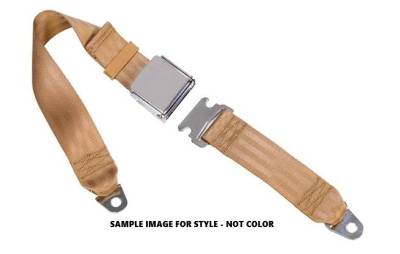 SEAT BELT WITH CHROME LIFT UP BUCKLE - DARK BROWN - Image 3